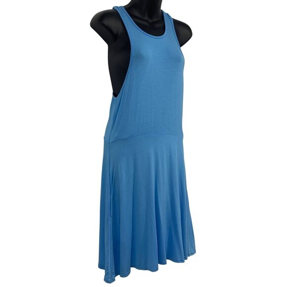 RVCA Women Size Medium M Blue Sleeveless Tank Racerback Shift Dress NWT New - Picture 2 of 7
